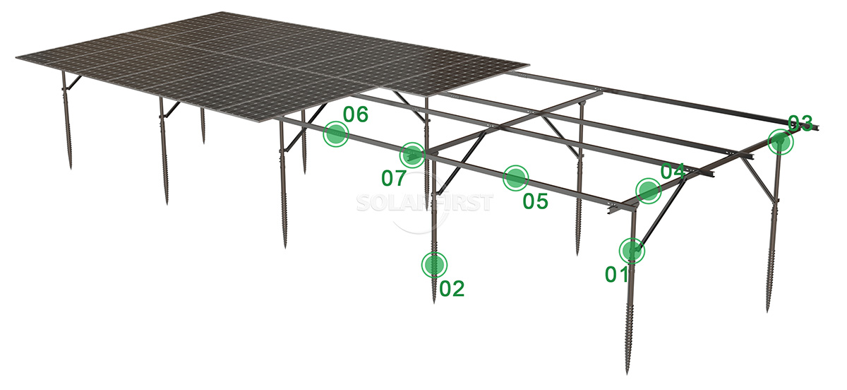 #carbon steel ground photovoltaic bracket