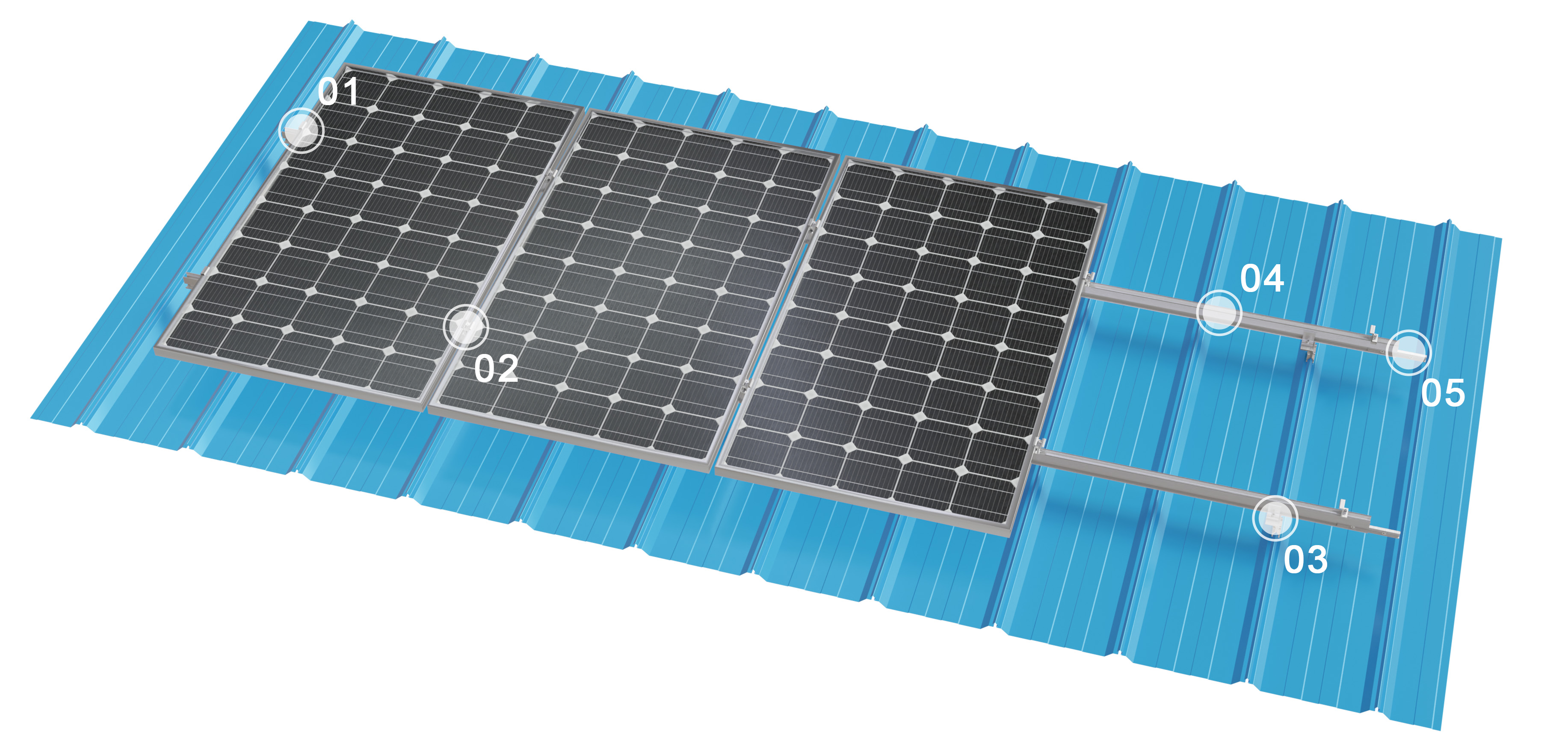 #solar mounting clamp for trapezoidal metal roof