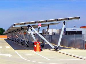 자동차 주차장을위한 태양 광 carport pv 설치 구조