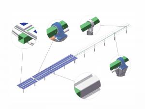 수평선 D+ 시리즈 다점 구동 단일 축 태양 추적 시스템
